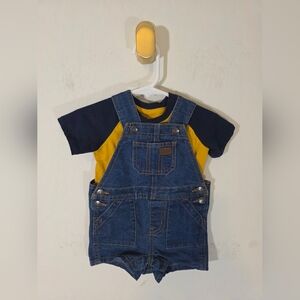 Lee Denim Overalls With Shirt 3-6 Months